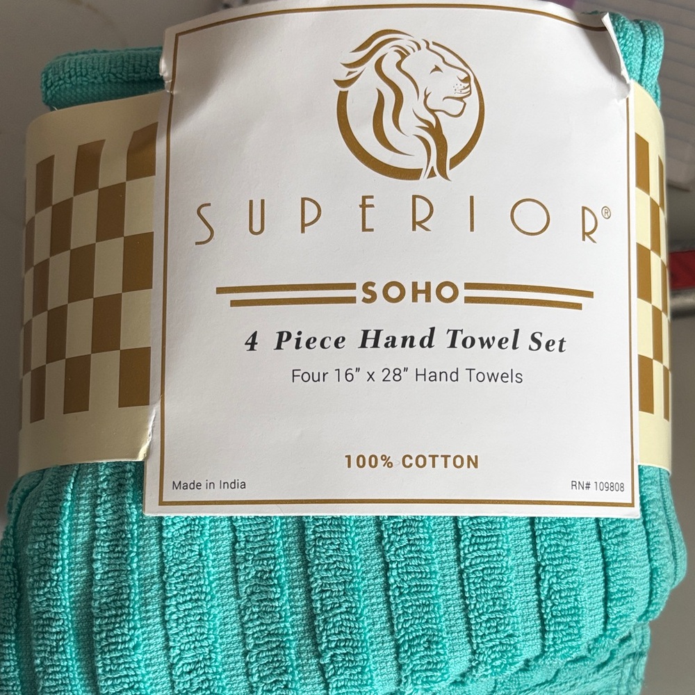 Soho Turquoise Hand Towel Set
